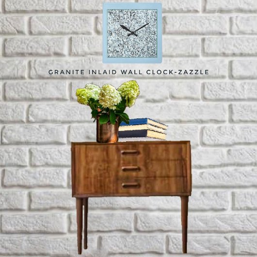 Granit Quadratische Wanduhr