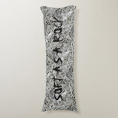 Granit Rock Weiß mit Text Seitenschläferkissen (Vorderseite Vertikal)