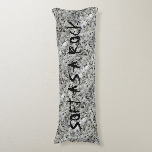 Granit Rock Weiß mit Text Seitenschläferkissen (Vorderseite Vertikal)