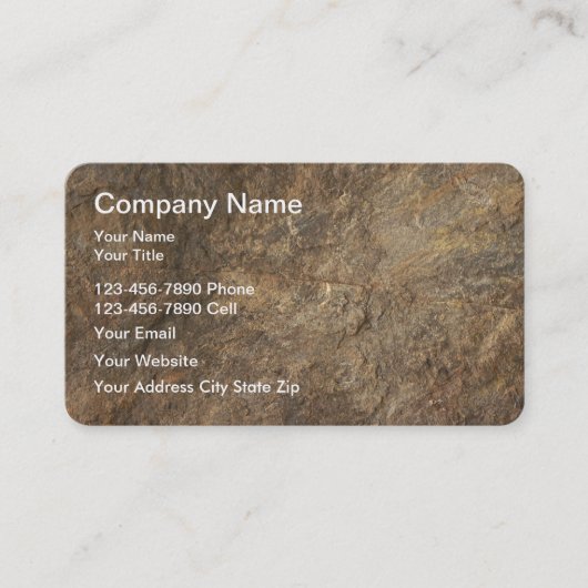 Granit-Stein-Blick-Visitenkarten Visitenkarte (Vorderseite)