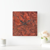 Granit-Stone-Muster Akrylwall-Uhr Quadratische Wanduhr (Zuhause)