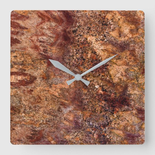 Granit-Stone-Muster Akrylwall-Uhr Quadratische Wanduhr (Vorderseite)