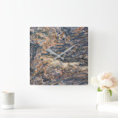 Granit-Stone-Muster Akrylwall-Uhr Quadratische Wanduhr (Zuhause)