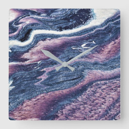 Granit-Stone-Muster Akrylwall-Uhr Quadratische Wanduhr