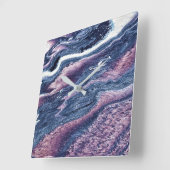 Granit-Stone-Muster Akrylwall-Uhr Quadratische Wanduhr (Winkel)