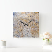 Granit-Stone-Muster Akrylwall-Uhr Quadratische Wanduhr (Zuhause)