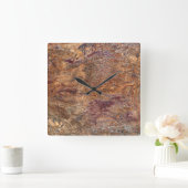 Granit-Stone-Muster Akrylwall-Uhr Quadratische Wanduhr (Zuhause)
