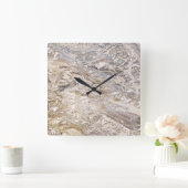 Granit-Stone-Muster Akrylwall-Uhr Quadratische Wanduhr (Zuhause)