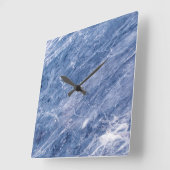 Granit-Stone-Muster Akrylwall-Uhr Quadratische Wanduhr (Winkel)