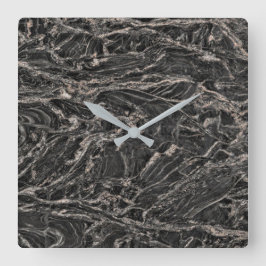Granit-Stone-Muster Akrylwall-Uhr Quadratische Wanduhr