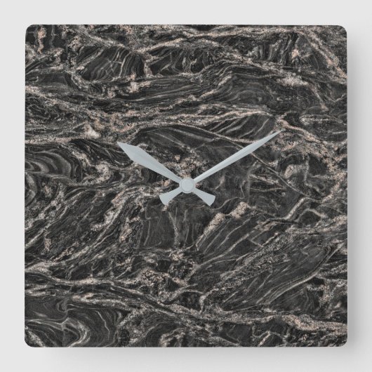 Granit-Stone-Muster Akrylwall-Uhr Quadratische Wanduhr (Vorderseite)