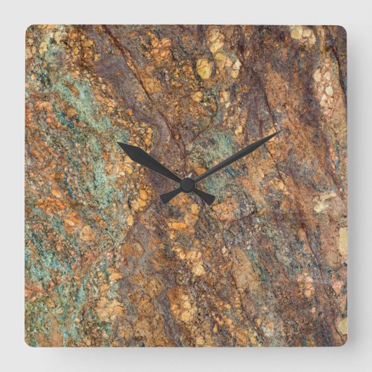 Granit-Stone-Muster Akrylwall-Uhr Quadratische Wanduhr (Vorderseite)