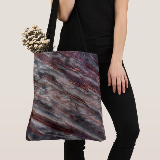 Granit-Stone-Muster - All-Over-Print-Totbeutel Tasche (Von Nahem)