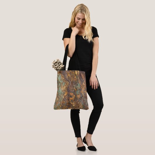 Granit-Stone-Muster - All-Over-Print-Totbeutel Tasche (Am Model)