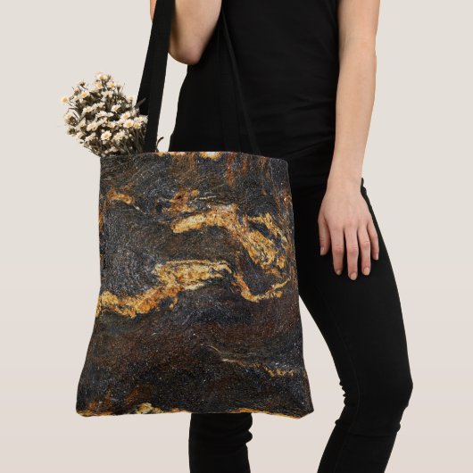 Granit-Stone-Muster - All-Over-Print-Totbeutel Tasche (Von Nahem)