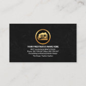 Granit Textur Bronze Kettensäge Visitenkarte (Rückseite)