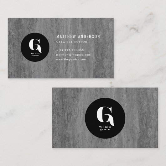 Granit Visitenkarte (Vorne/Hinten)