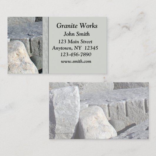 Granit-Visitenkarte Visitenkarte (Vorne/Hinten)