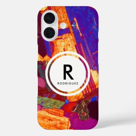 Granitdünner Abschnitt mit Gypsum-Plate-Monogramm Case-Mate iPhone Hülle (Rückseite)