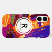 Granitdünner Abschnitt mit Gypsum-Plate-Monogramm Case-Mate iPhone Hülle (Rückseite (Horizontal))