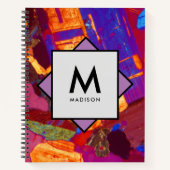 Granitdünner Abschnitt mit Name und Monogramm Notizblock (Vorderseite)