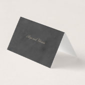 Granite & Gold Wedding Gästekarte (Rückseite)