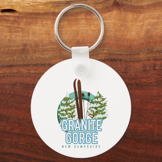 Granite Gorge New Hampshire Ski Schlüsselanhänger (Rückseite)