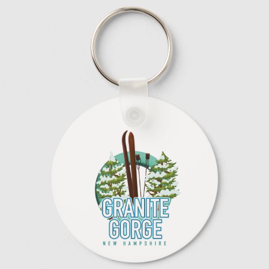 Granite Gorge New Hampshire Ski Schlüsselanhänger (Rückseite)