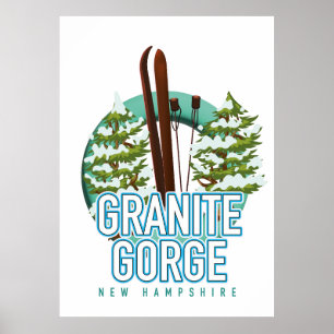 Granite Gorge New Hampshire Skigebiet Poster