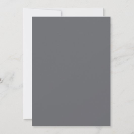 Granite Gray Moderne Minimal Einfache Hochzeit Ein Einladung (Vorderseite)