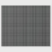 Granite Gray Tartan Kariert Geschenkpapier (Flach)