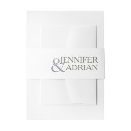 Granite Gray Wedding Details Moderne Hochzeit Einladungsbanderole