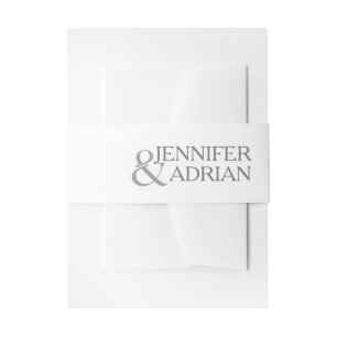 Granite Gray Wedding Details Moderne Hochzeit Einladungsbanderole