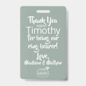 Granite Green Ring Bearer Security Abzeichen Ausweis (Rückseite)