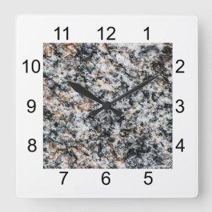 Granite - Hard Rock Quadratische Wanduhr