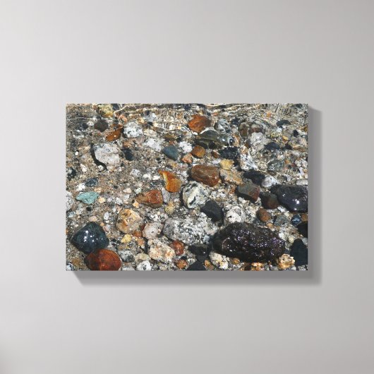 Granite Kies auf Tenaya Lake bei Yosemite Leinwanddruck (Vorderseite)