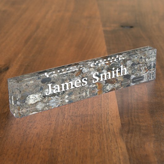 Granite Kies auf Tenaya Lake bei Yosemite Namensplakette (Seite)