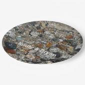 Granite Kies auf Tenaya Lake bei Yosemite Pappteller (Schrägansicht)