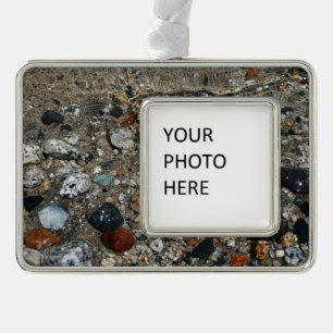 Granite Kies auf Tenaya Lake bei Yosemite Rahmen-Ornament Silber