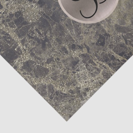 Granite Marble Glam Monogram Letter Initial Seidenpapier (Ausschnitt)