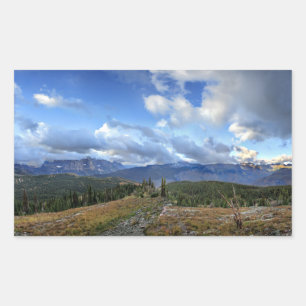 Granite Park - Glacier National Park Rechteckiger Aufkleber