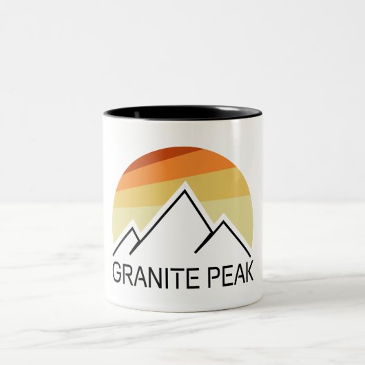 Granite Peak Montana Retro Zweifarbige Tasse (Mittel)