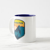 Granite Peak Montana Sunrise Zweifarbige Tasse (Vorderseite Links)
