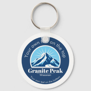 Granite Peak Wisconsin Skigebiet Andenken Schlüsselanhänger