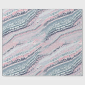 Granite Pink Blue Gray Marmor Slate Agate Stone Geschenkpapier (Flach)