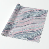 Granite Pink Blue Gray Marmor Slate Agate Stone Geschenkpapier (Ungerollt)