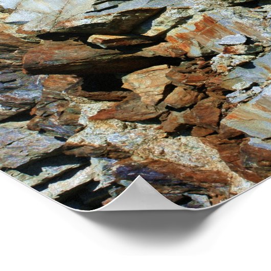 Granite Rock Cliff Nature Poster (Ecke)
