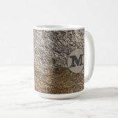 Granite Rockface Initial Coffee Tasse Sie anpassen (VorderseiteRechts)