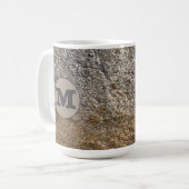Granite Rockface Initial Coffee Tasse Sie anpassen (Vorderseite Links)