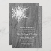 Granite & Snowflake Corporate Holiday Party einlad Einladung (Vorne/Hinten)